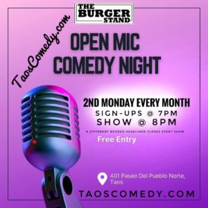 open mic at The Burger Stand the 2nd Monday every month